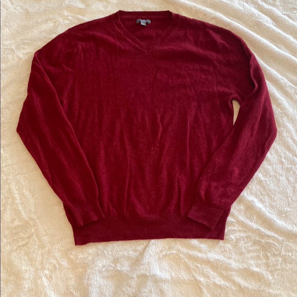 Apt. 9 Red V-Neck Sweater Soft Knit